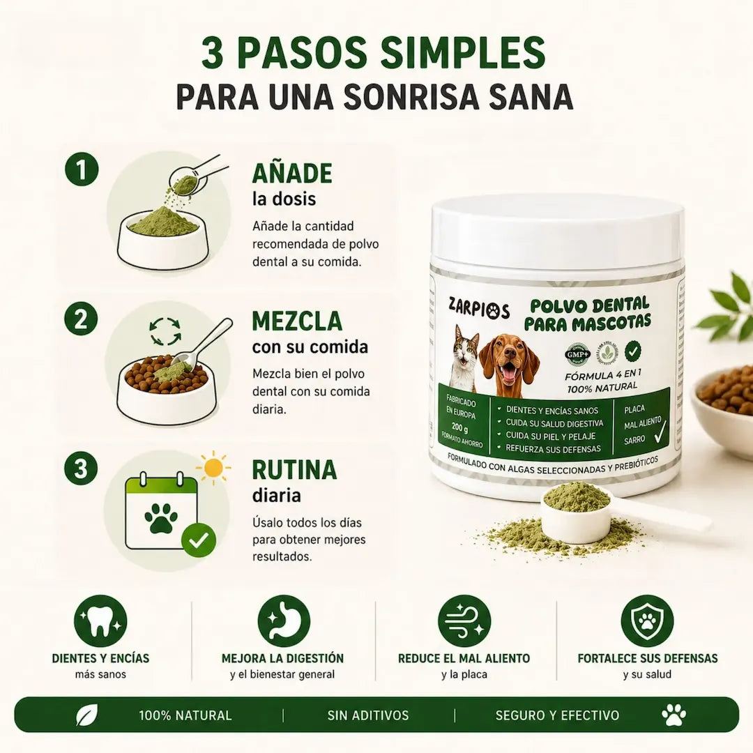 Polvo Dentales Natural 4 en 1