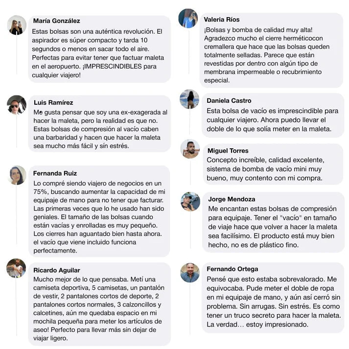 Bolsas al Vacío para viajar - AstraEvo