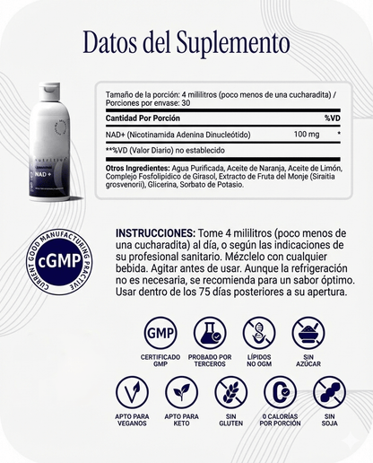 NAD+ Liposomal – Vitalidad y Longevidad - AstraEvo
